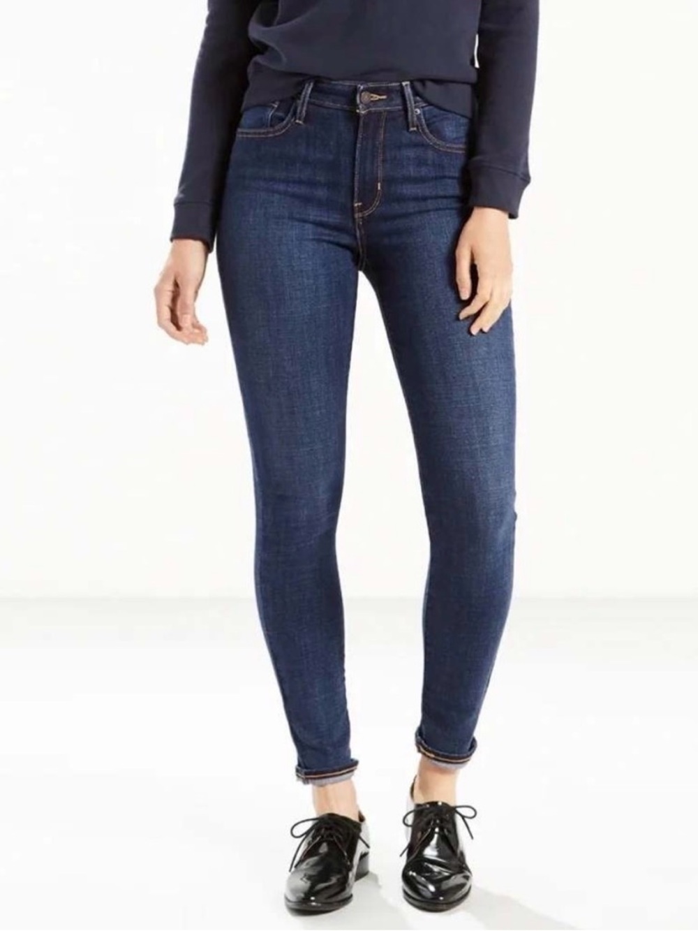 Levi's 721 High Rise Skinny Jeans Dark Wash Indigo Blue W32 L30